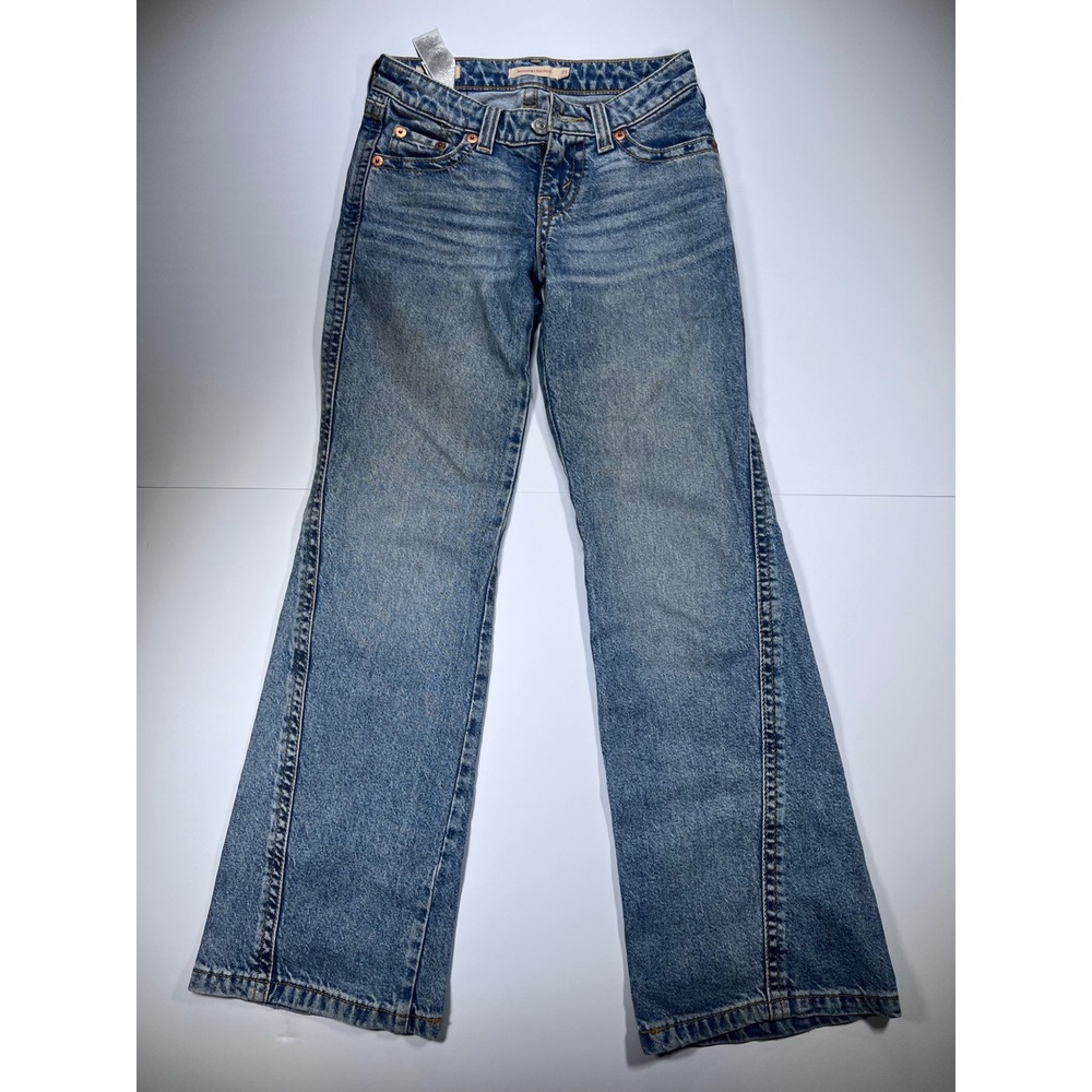 Levi's Premium Noughties Bootcut Women 23 Blue Flap Pocket Y2K Flare Jeans